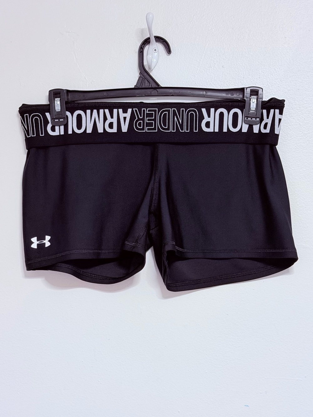 Under Armour Fold Down Waist HeatGear 3” Shorty  Compression Shorts Black  2X